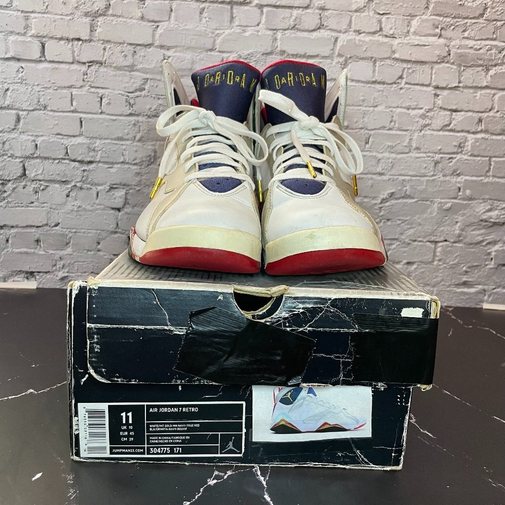 Size 11 - Air Jordan 7 Retro 'Olympic' (2004) - 304775 171 - White